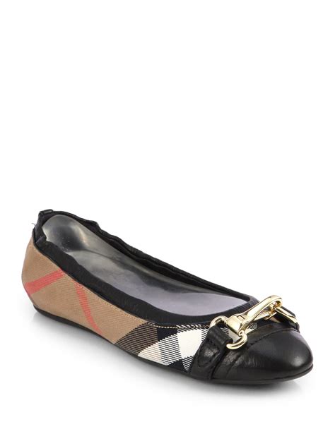 girls burberry flats